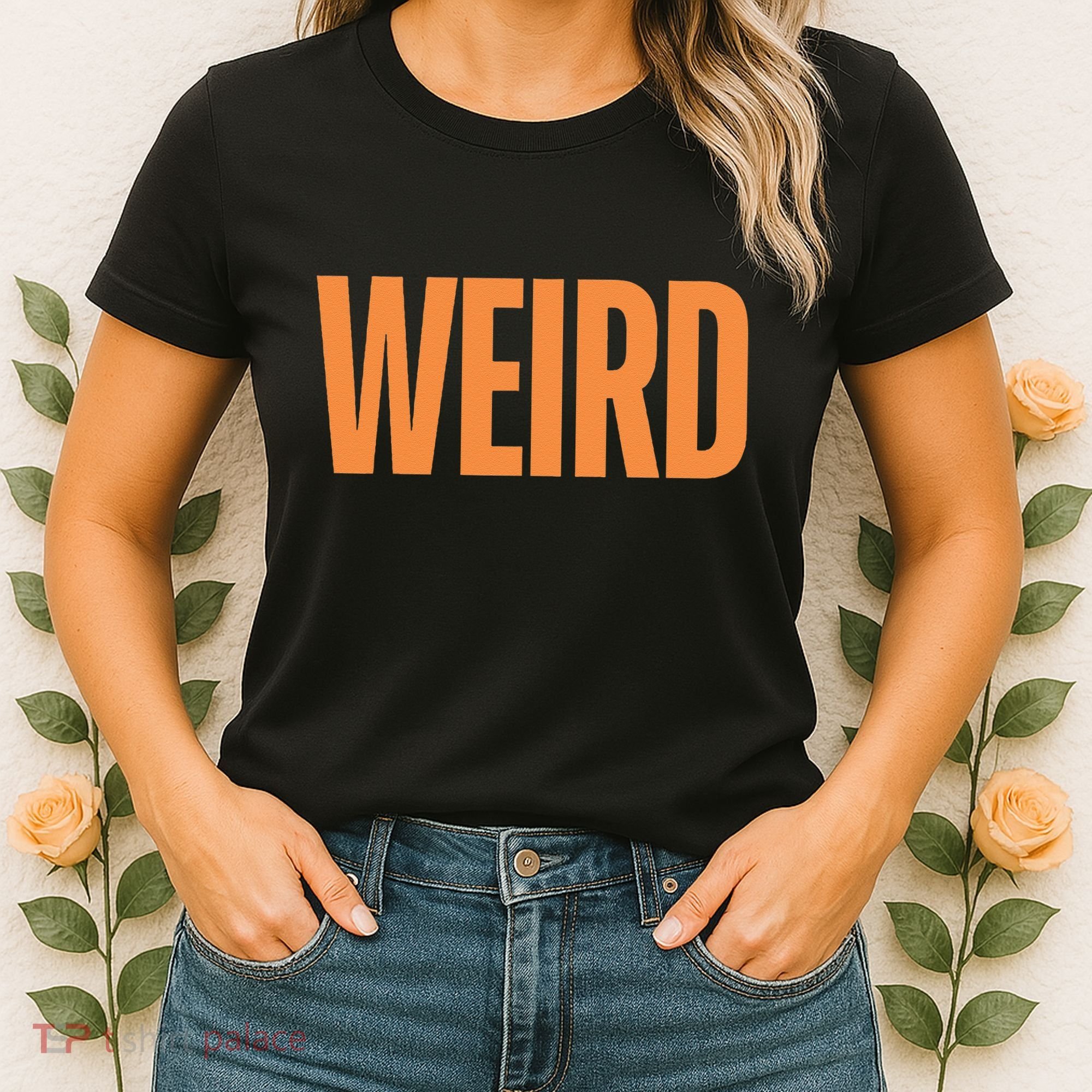 Weird Orange Text Single Word Women's T-Shirt