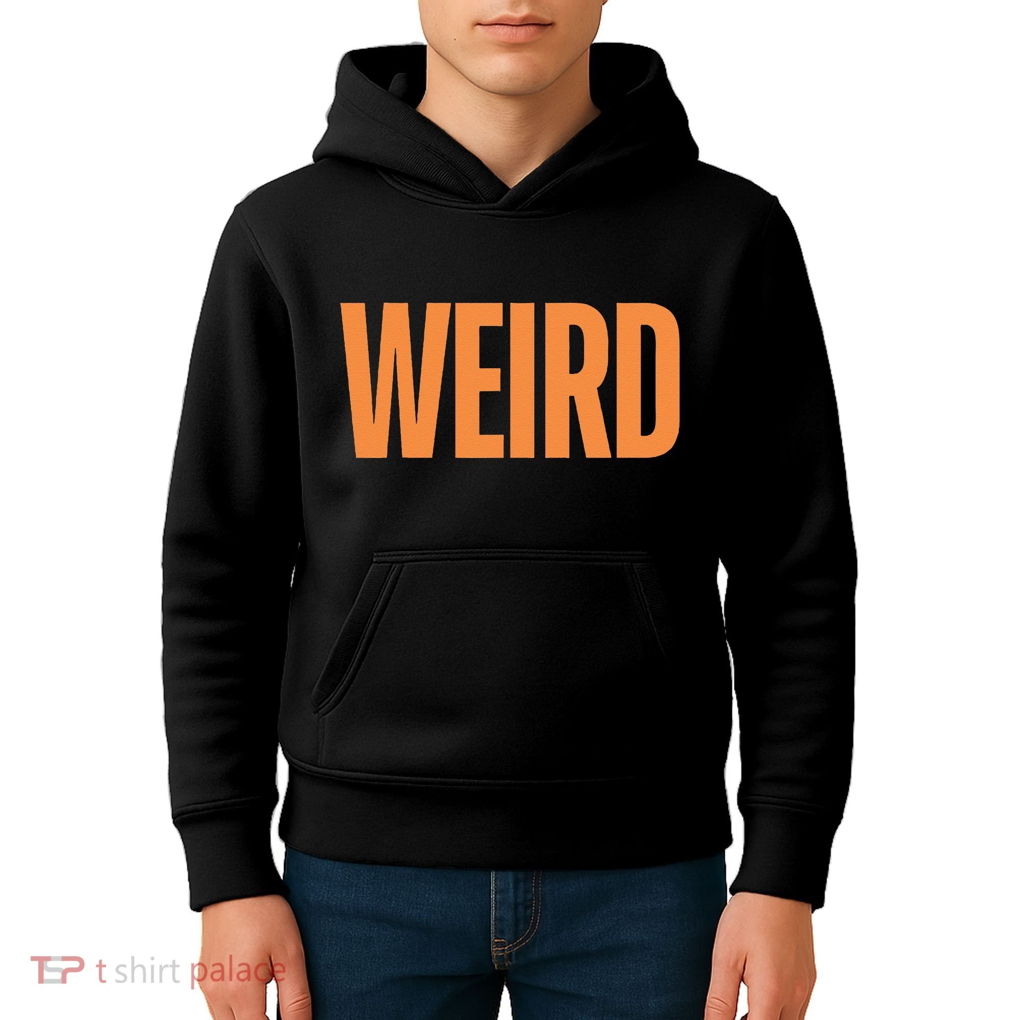 Weird Orange Text Single Word Kids Hoodie