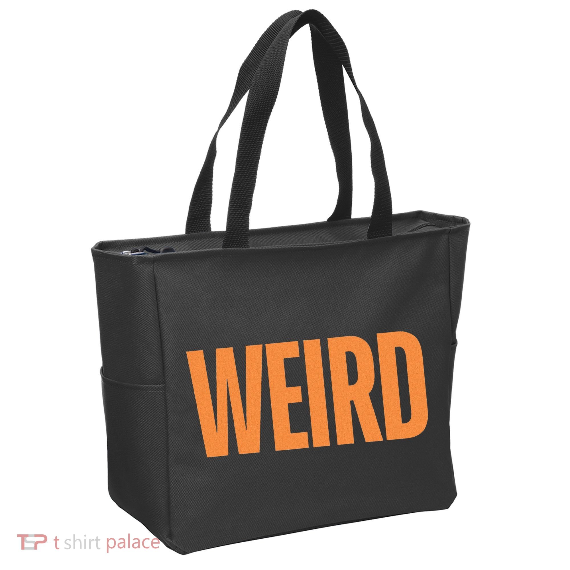 Weird Orange Text Single Word Tote Bag