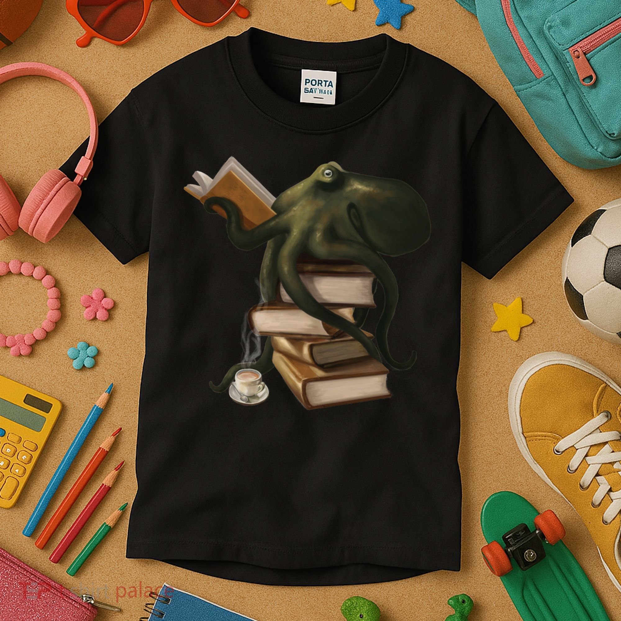 Wellread Octopus Kids T-Shirt