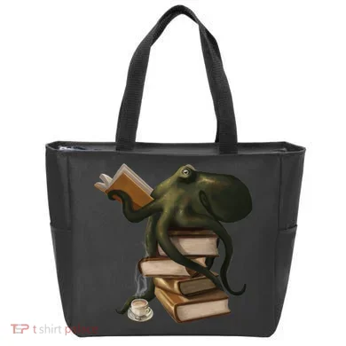 Wellread Octopus Tote Bag