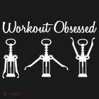 Workout Obsessed Wine Lover USA-Made Doggie Bandana thumb 2