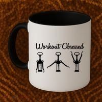 Workout Obsessed Wine Lover Coffee Mug thumb 2