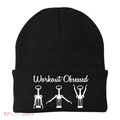 Workout Obsessed Wine Lover Beanie