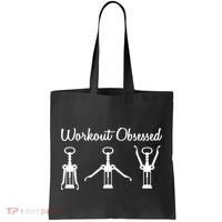 Workout Obsessed Wine Lover Tote Bag thumb 0