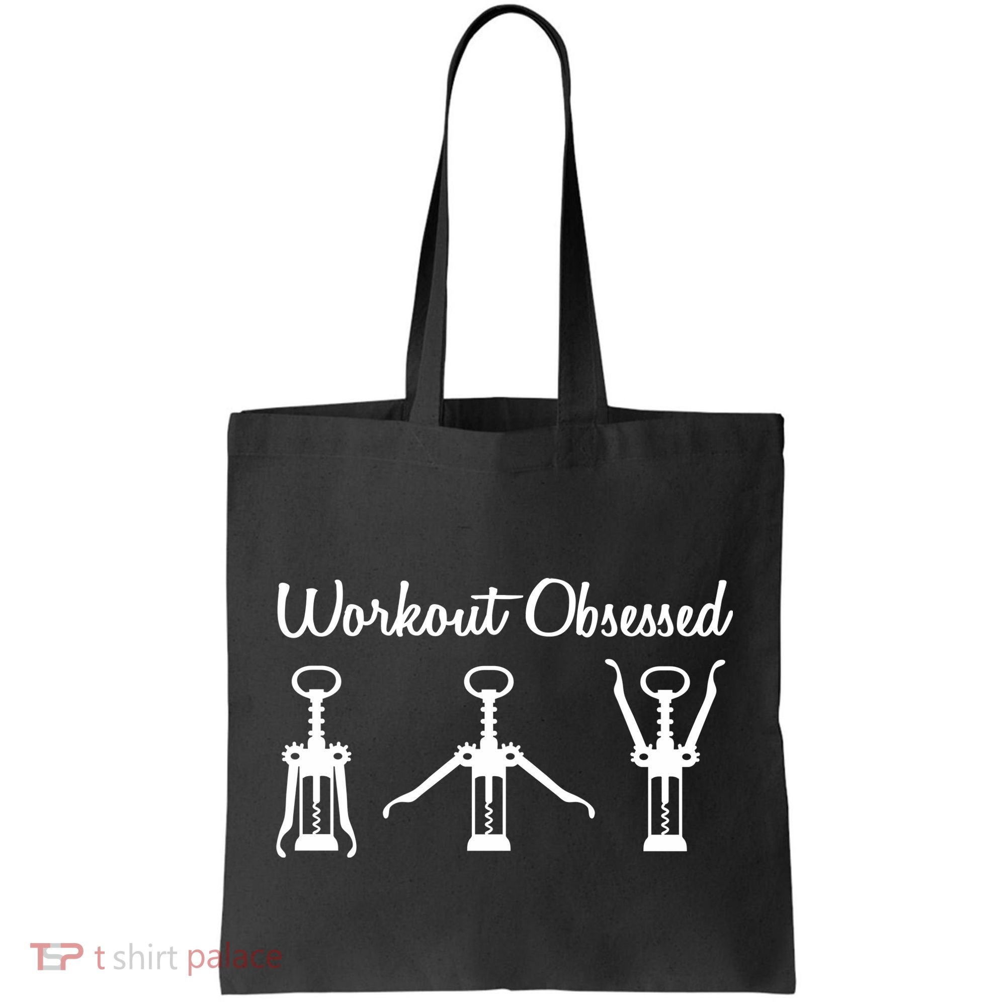 Workout Obsessed Wine Lover Tote Bag
