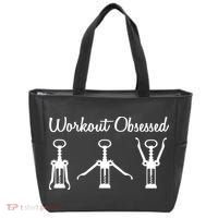 Workout Obsessed Wine Lover Tote Bag thumb 0