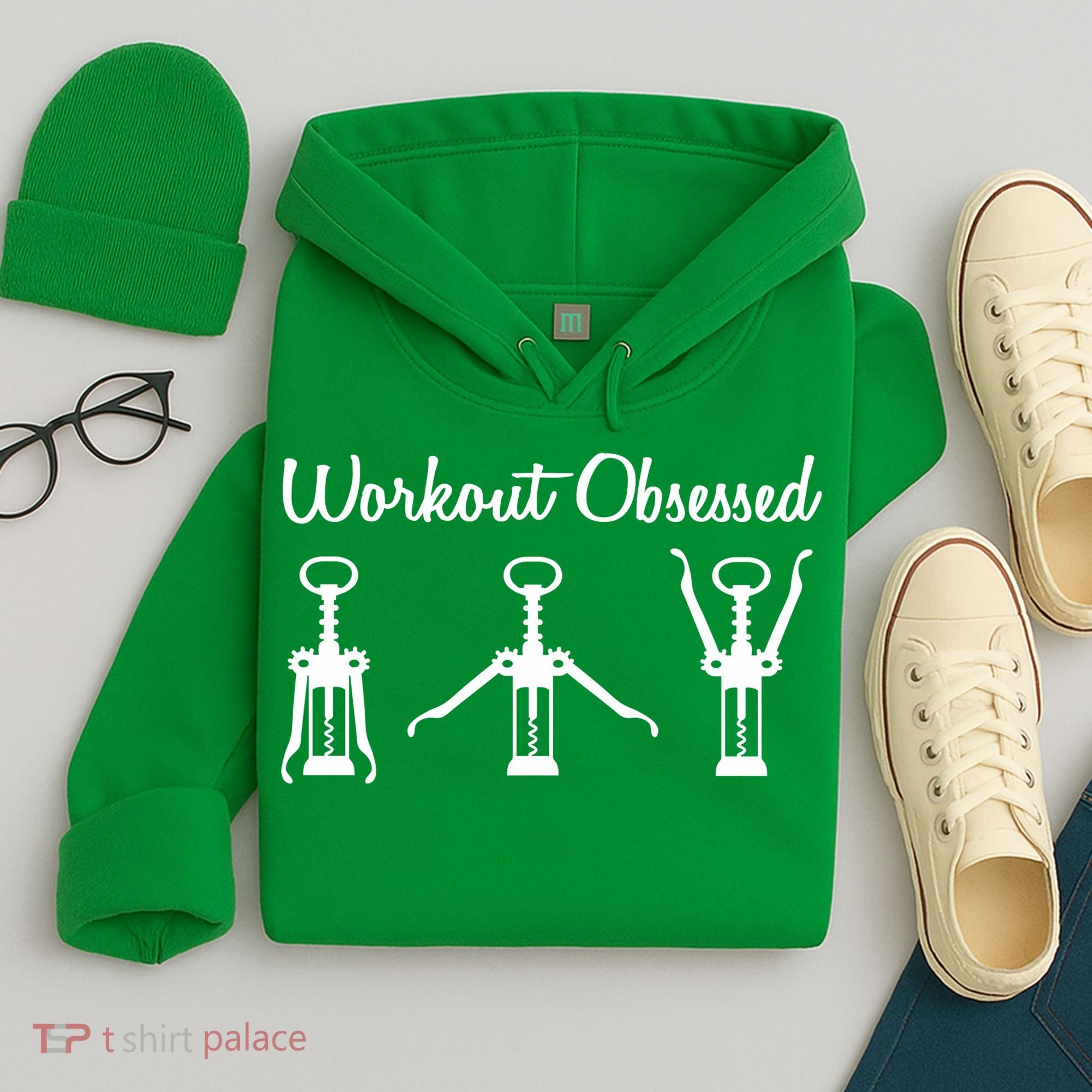 Workout Obsessed Wine Lover Hoodie