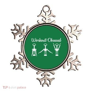 Workout Obsessed Wine Lover Ornament