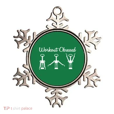 Workout Obsessed Wine Lover Ornament