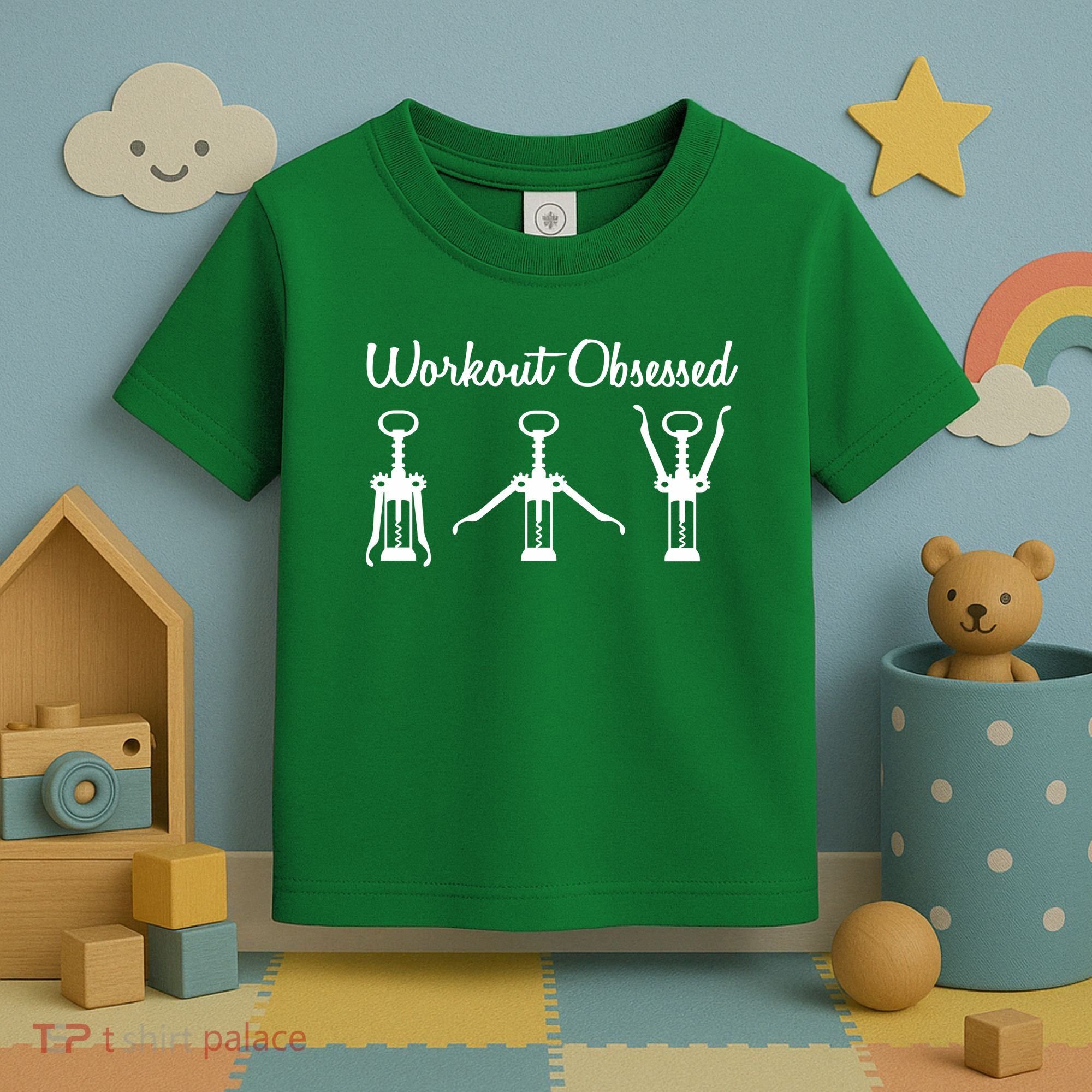Workout Obsessed Wine Lover Toddler T-Shirt