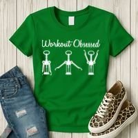 Workout Obsessed Wine Lover Women's T-Shirt thumb 3