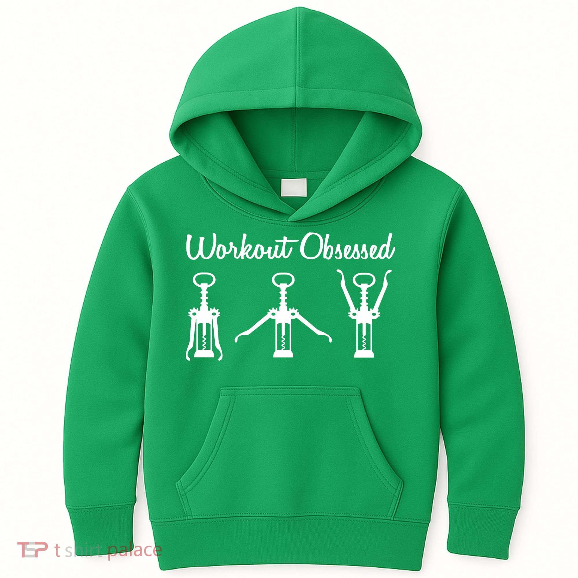 Workout Obsessed Wine Lover Kids Hoodie