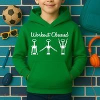 Workout Obsessed Wine Lover Kids Hoodie thumb 2