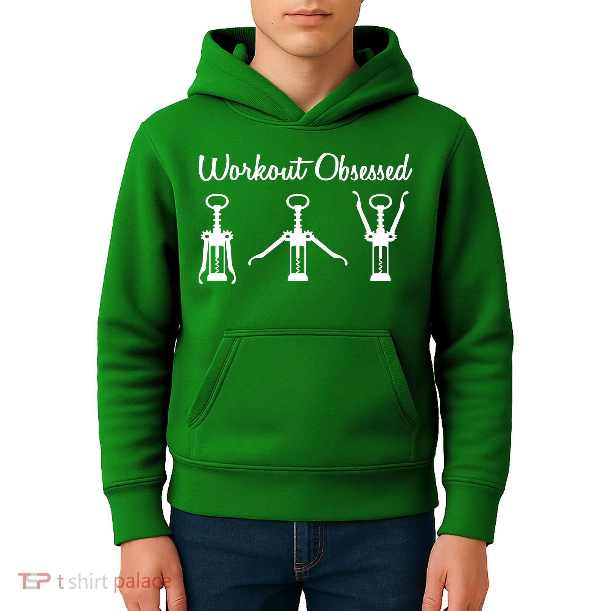 Workout Obsessed Wine Lover Kids Hoodie