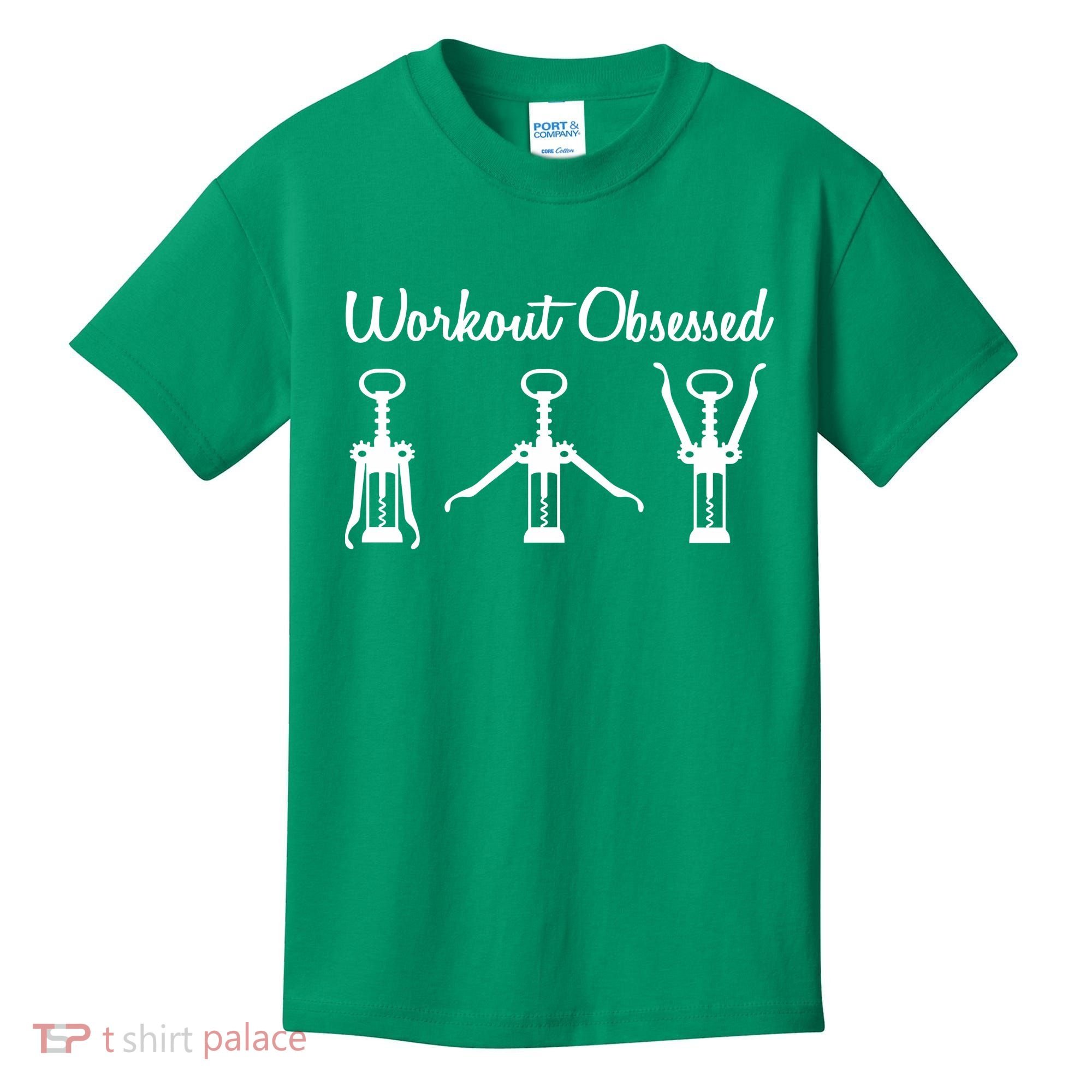 Workout Obsessed Wine Lover Kids T-Shirt