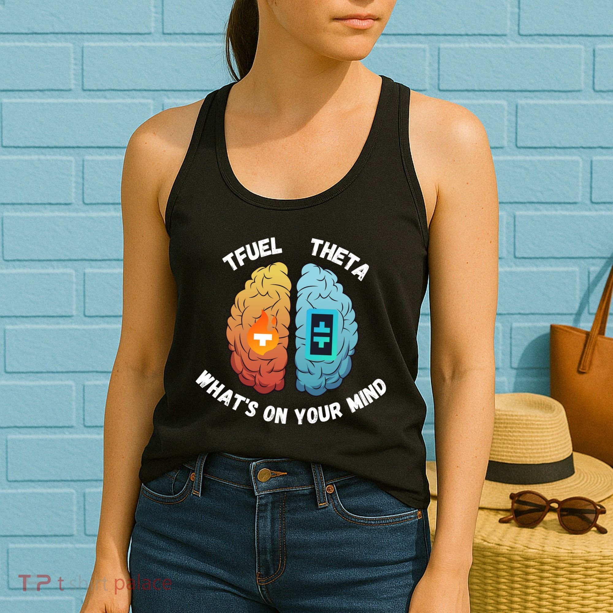 What’S On Your Mind Theta Crypto Theta Tfuel Theta Coin Crytopcurrency Women's Tank Top