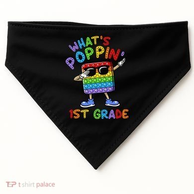 Whats Poppin 1st Grade Back To School USA-Made Doggie Bandana