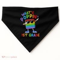 Whats Poppin 1st Grade Back To School USA-Made Doggie Bandana thumb 0