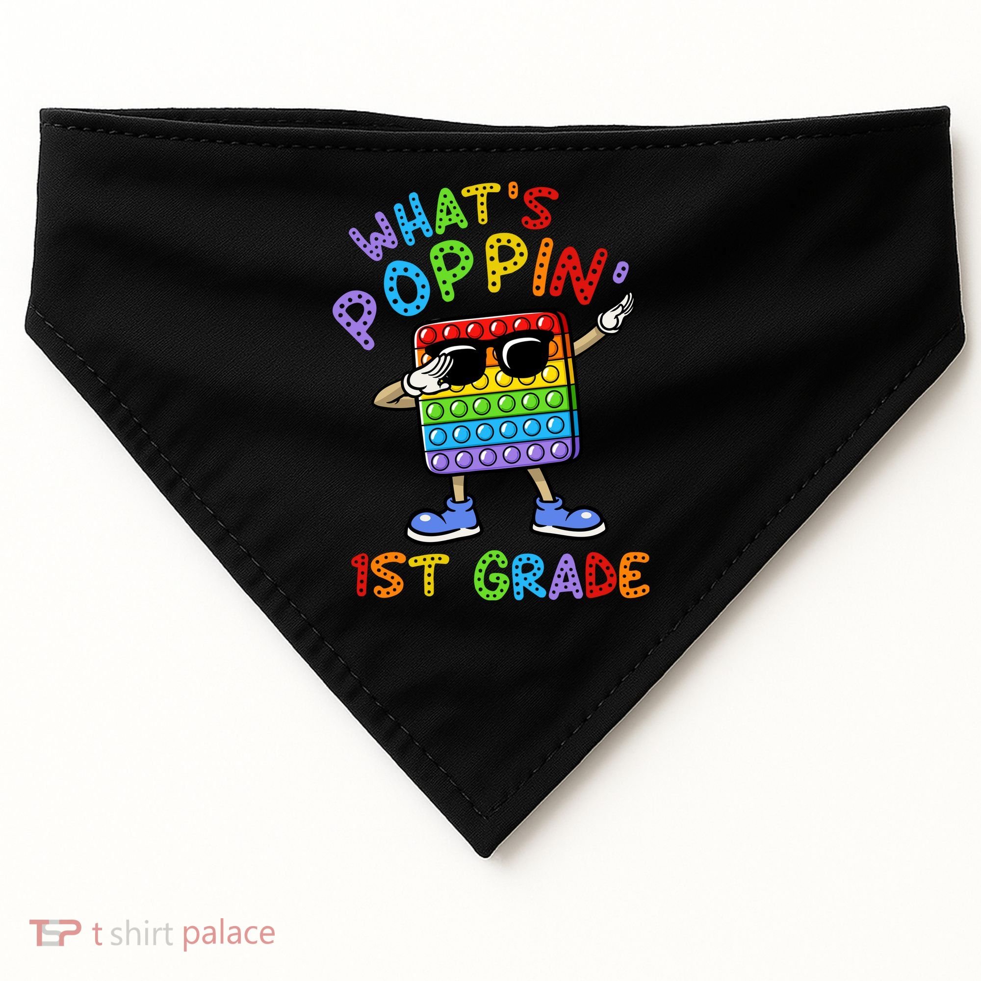 Whats Poppin 1st Grade Back To School USA-Made Doggie Bandana