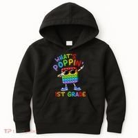 Whats Poppin 1st Grade Back To School Kids Hoodie thumb 0