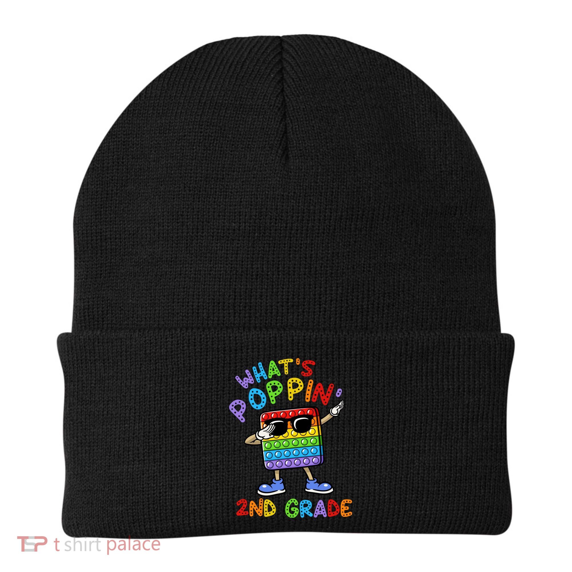 Whats Poppin 2nd Grade Back To School Beanie
