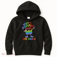 Whats Poppin 2nd Grade Back To School Kids Hoodie thumb 0