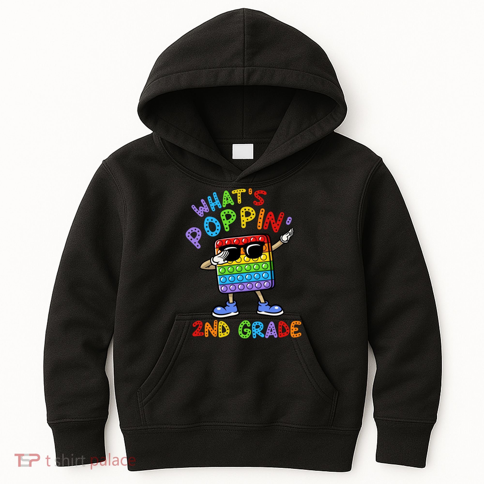 Whats Poppin 2nd Grade Back To School Kids Hoodie