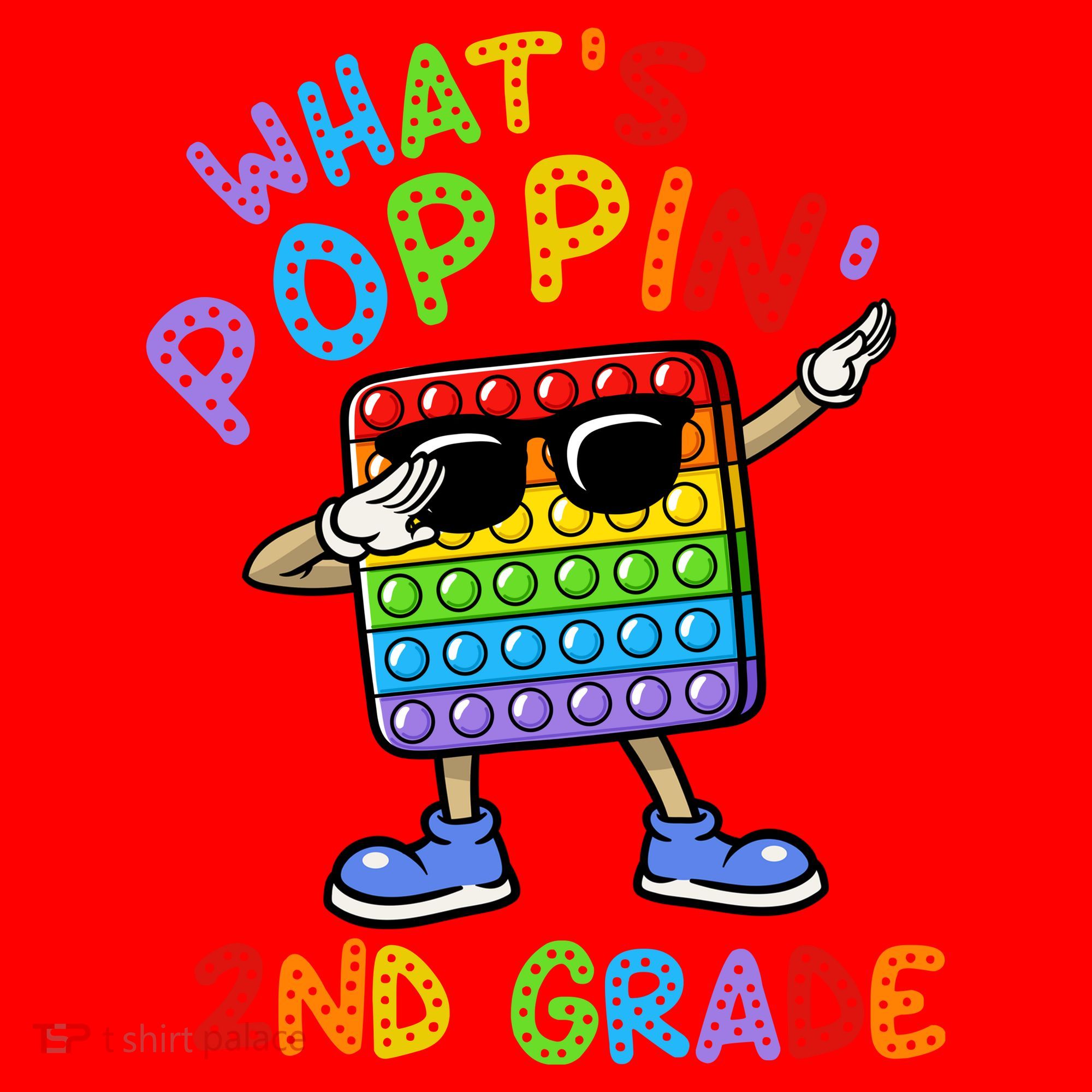 Whats Poppin 2nd Grade Back To School Santa Hat