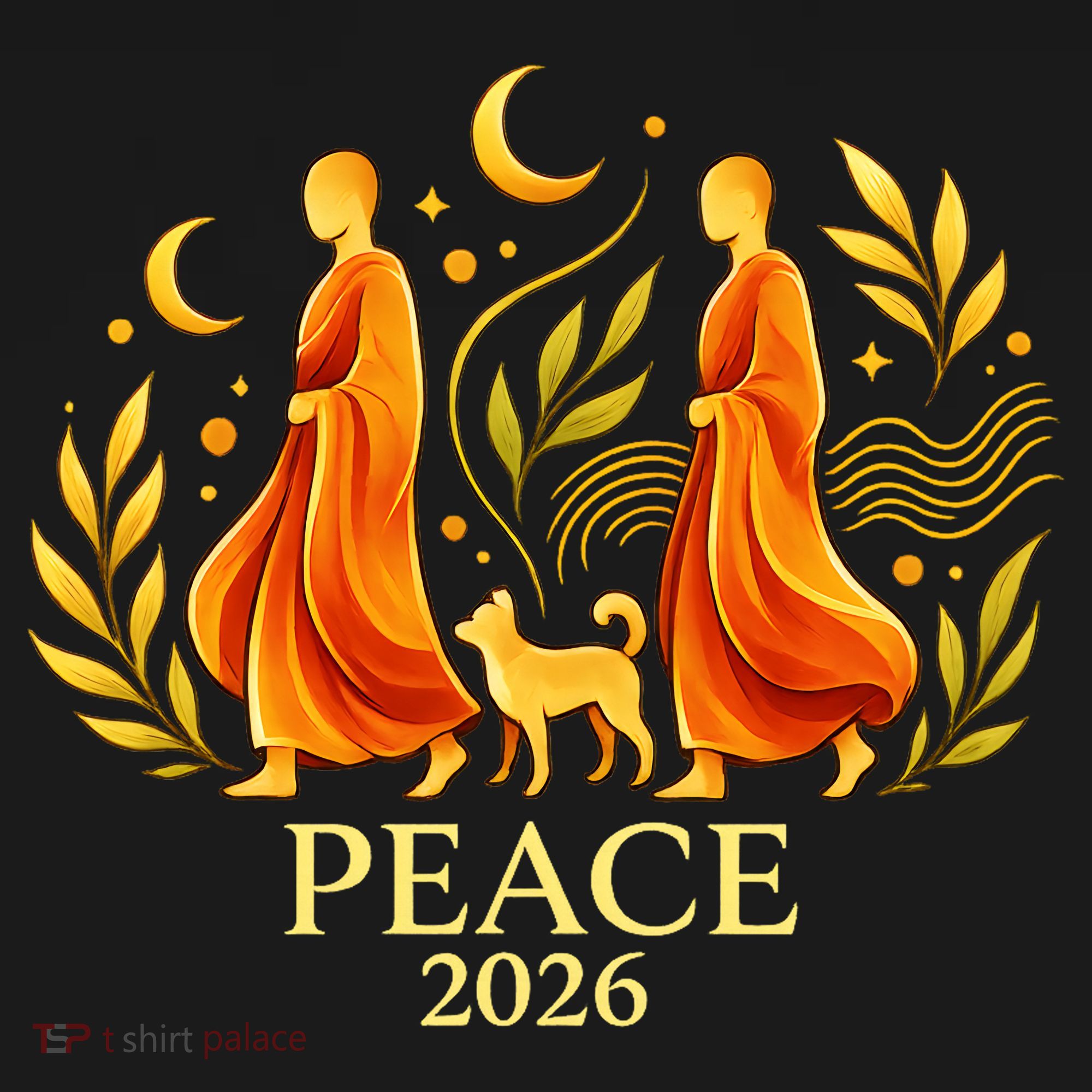 Walk Peace 2026 World Peace Monks Aloka Dog Spiritual Apron