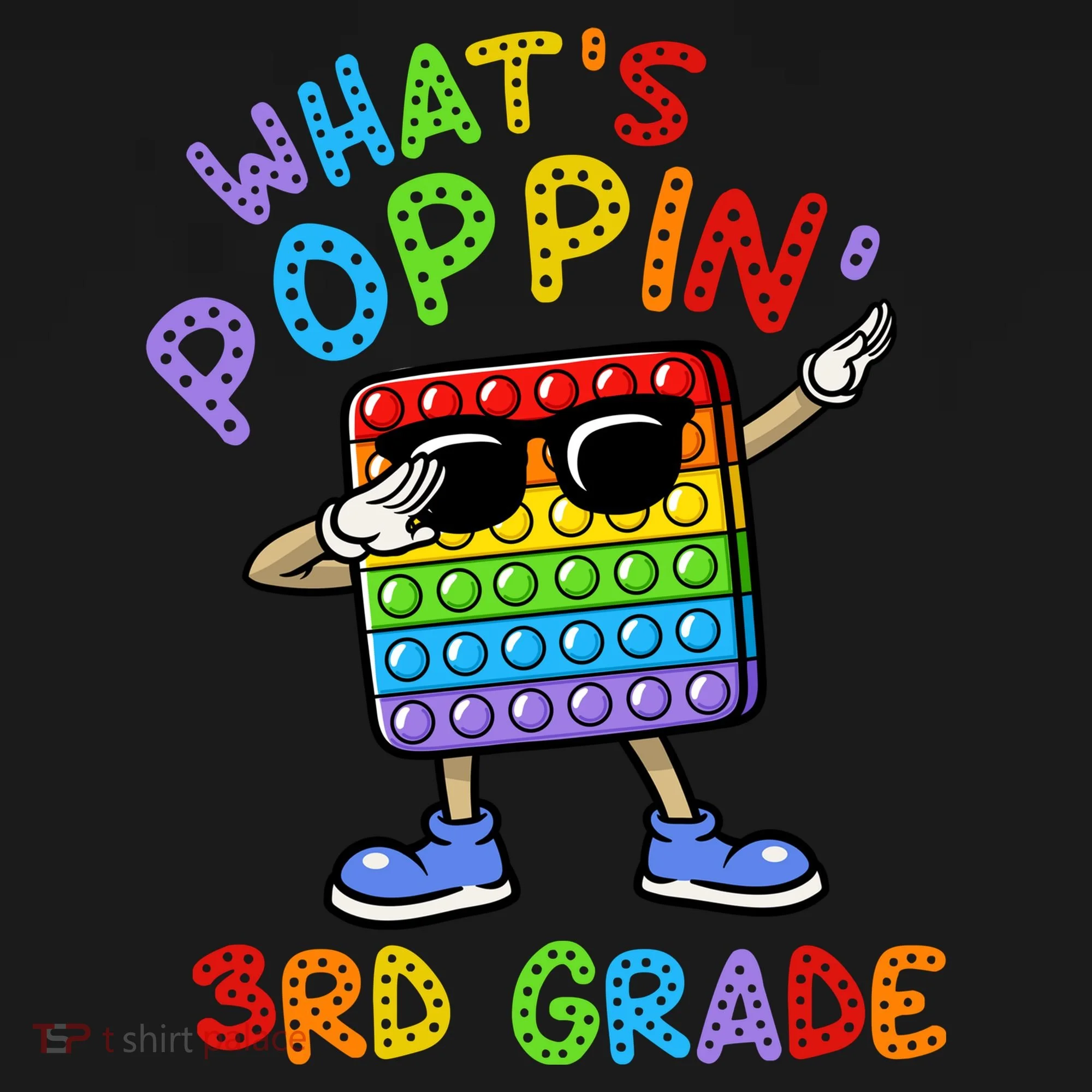 Whats Poppin 3rd Grade Back To School Doggie Tank