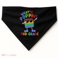 Whats Poppin 3rd Grade Back To School USA-Made Doggie Bandana thumb 0