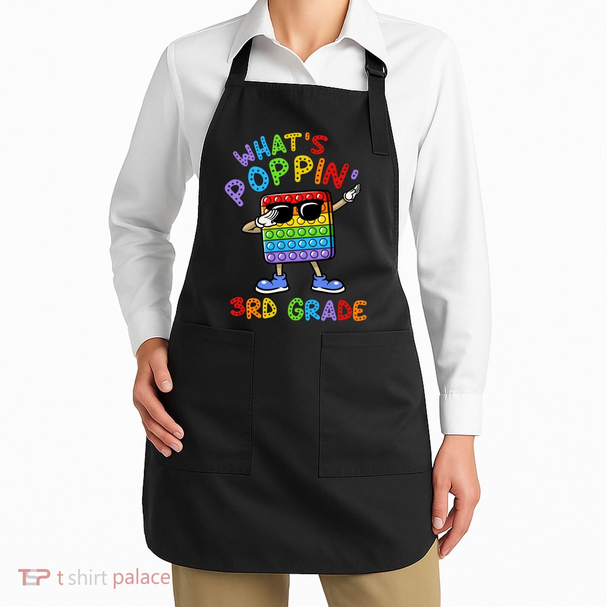 Whats Poppin 3rd Grade Back To School Apron