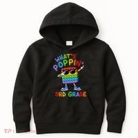Whats Poppin 3rd Grade Back To School Kids Hoodie thumb 0