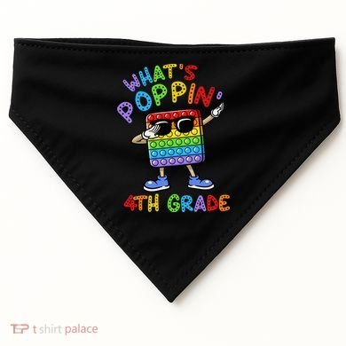 Whats Poppin 4th Grade Back To School USA-Made Doggie Bandana
