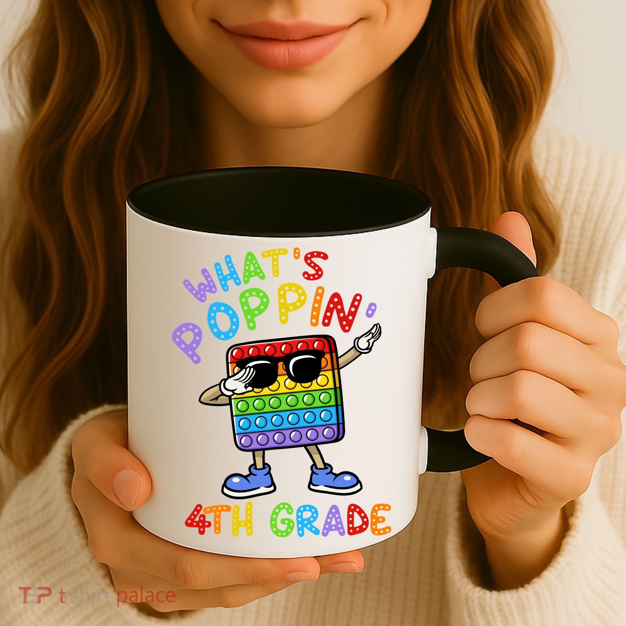 Whats Poppin 4th Grade Back To School Coffee Mug