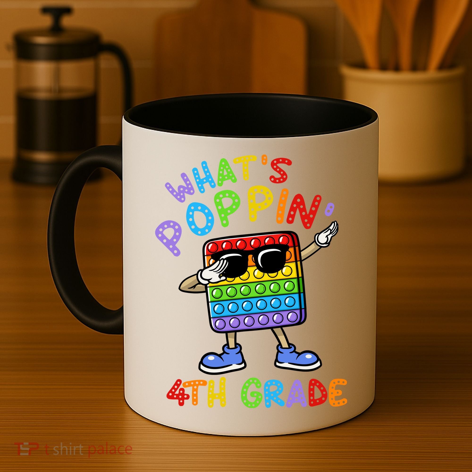 Whats Poppin 4th Grade Back To School Coffee Mug
