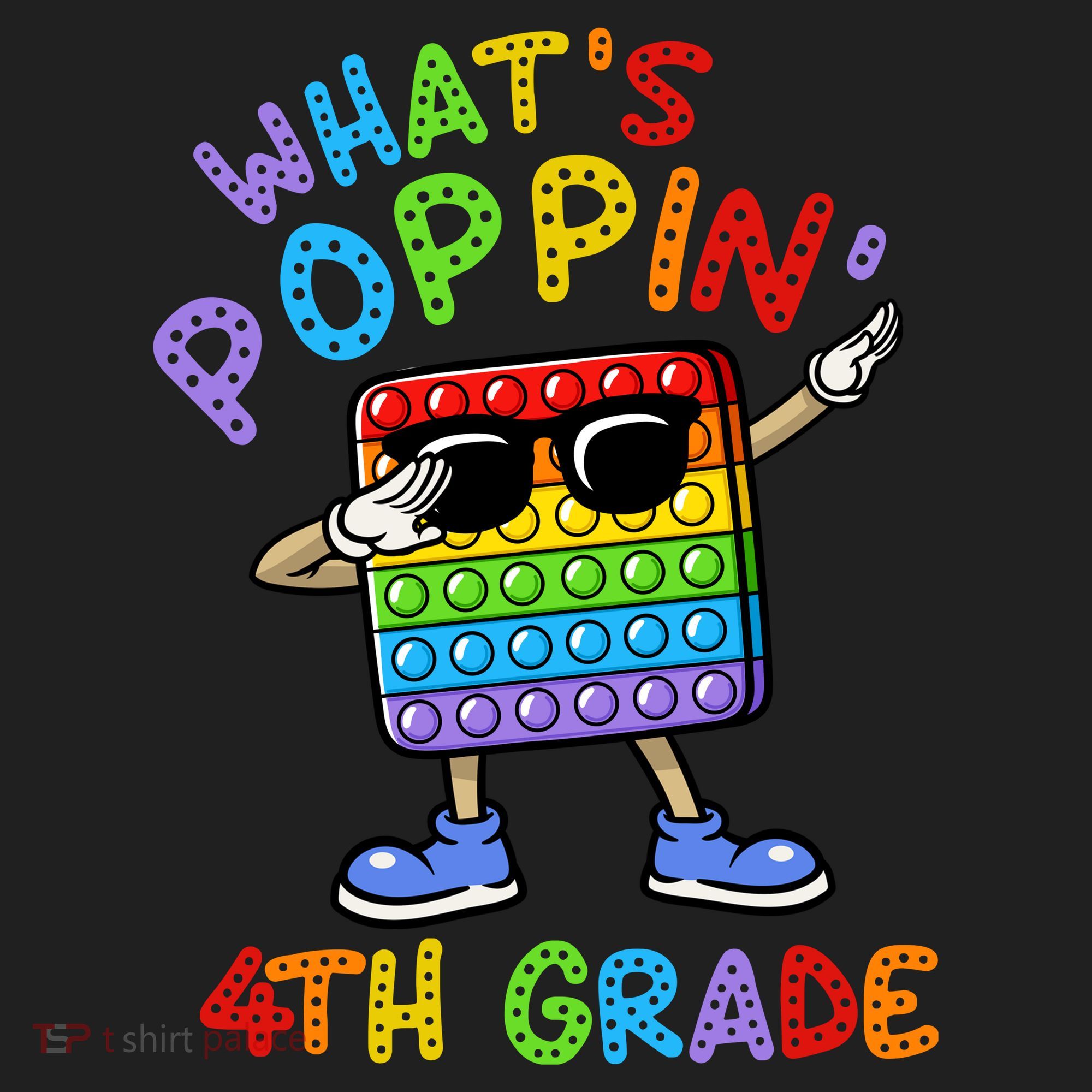 Whats Poppin 4th Grade Back To School Golf Towel