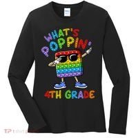 Whats Poppin 4th Grade Back To School Women's Long Sleeve Shirt thumb 0