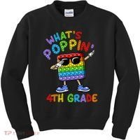 Whats Poppin 4th Grade Back To School Kids Sweatshirt thumb 0