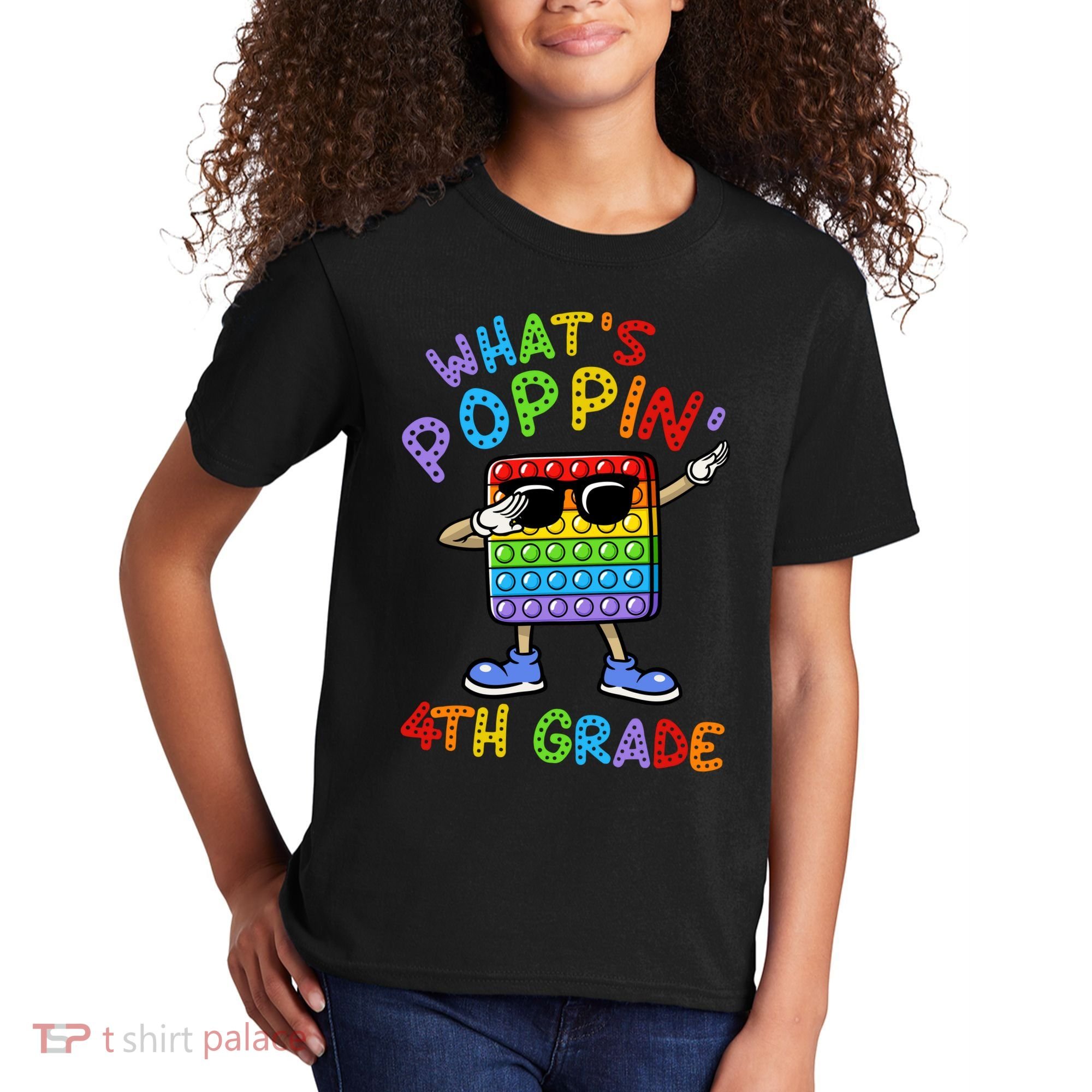 Whats Poppin 4th Grade Back To School Kids T-Shirt