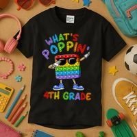 Whats Poppin 4th Grade Back To School Kids T-Shirt thumb 3
