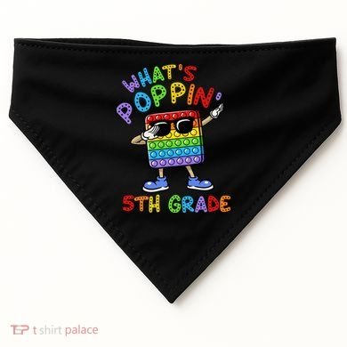 Whats Poppin 5th Grade Back To School USA-Made Doggie Bandana