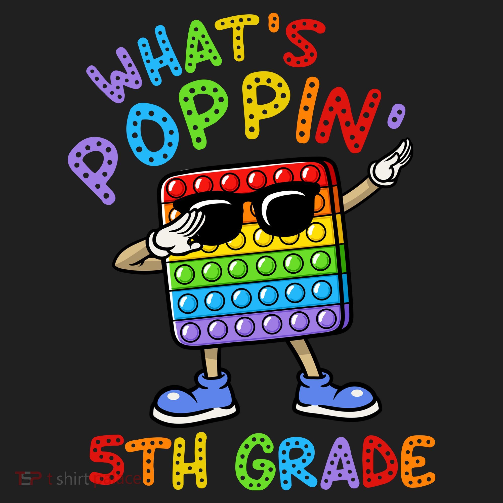 Whats Poppin 5th Grade Back To School Golf Towel