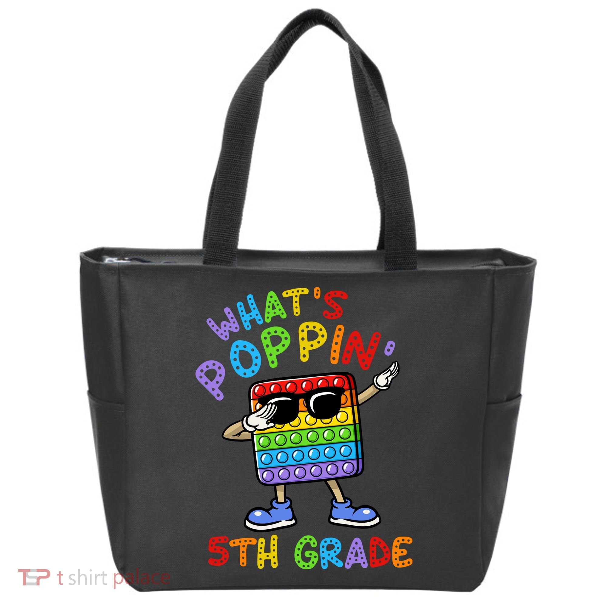 Whats Poppin 5th Grade Back To School Tote Bag