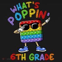 Whats Poppin 6th Grade Back To School USA-Made Doggie Bandana thumb 2