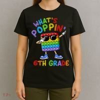 Whats Poppin 6th Grade Back To School T-Shirt thumb 4