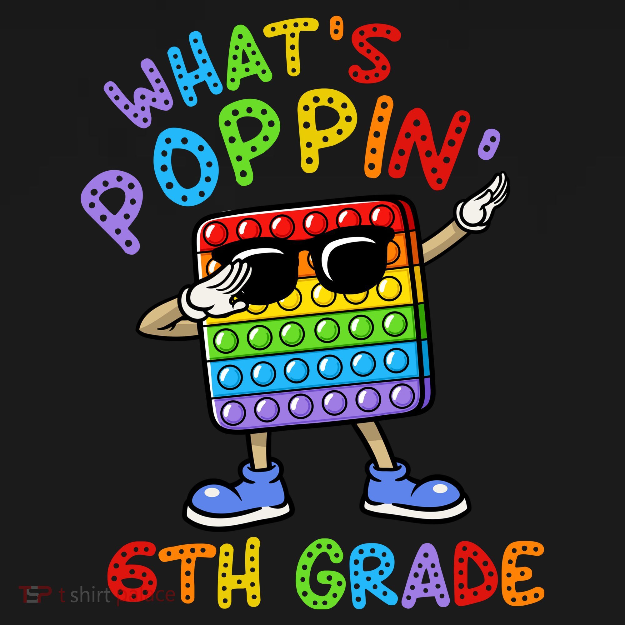 Whats Poppin 6th Grade Back To School Kids Long Sleeve Shirt