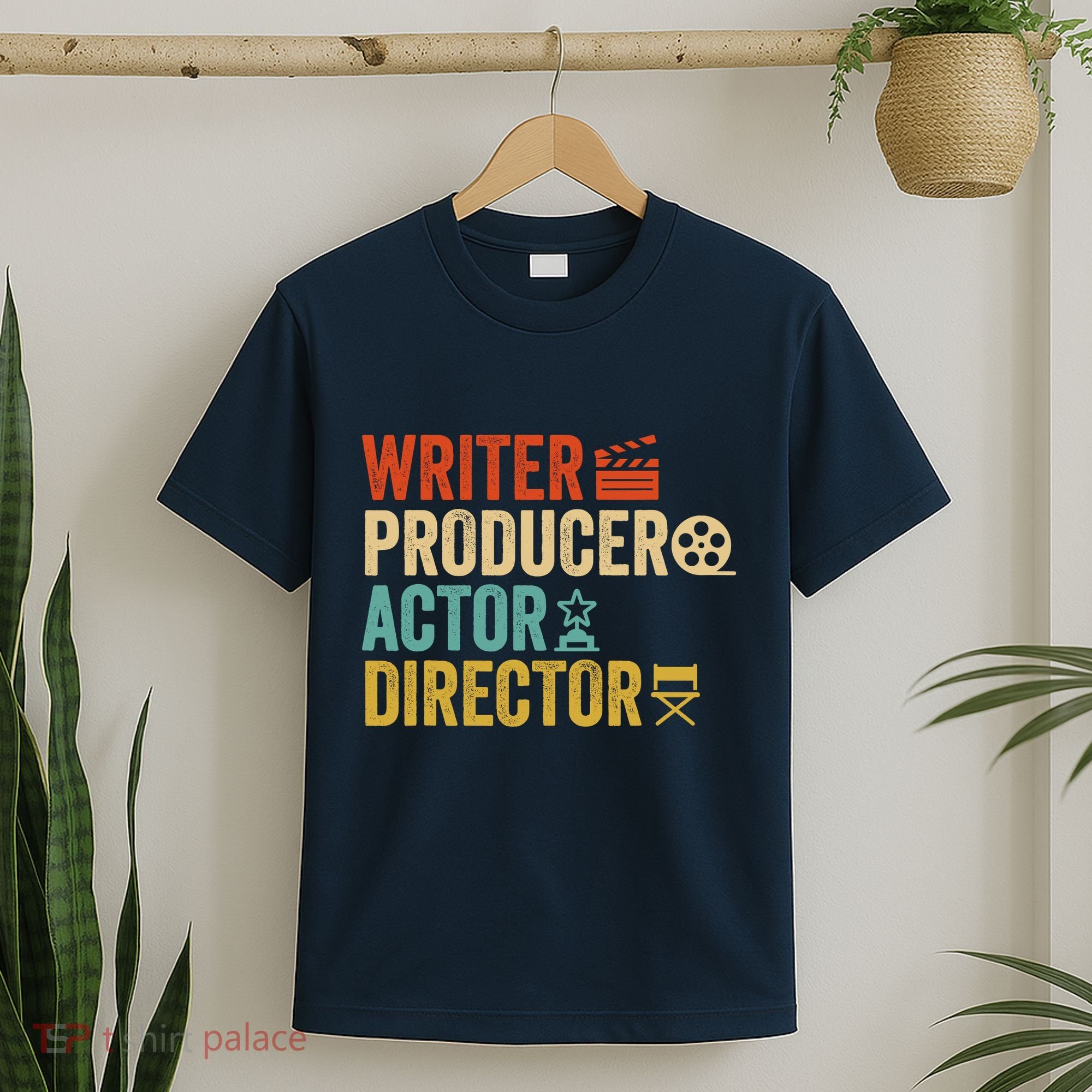 Writer Producer Actor Director Retro Film Filmmaking T-Shirt
