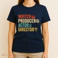 Writer Producer Actor Director Retro Film Filmmaking T-Shirt thumb 4